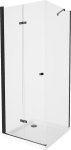MEXEN/S - Lima sprchovací kút 70x70 cm, transparent, čierna + biela vanička so sifónom, 856-070-070-70-00-4010B