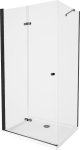 MEXEN/S - Lima sprchovací kút 70x80 cm, transparent, čierna + biela vanička so sifónom, 856-070-080-70-00-4010B