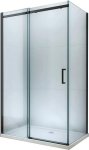 MEXEN/S - OMEGA sprchovací kút 130x70 cm, transparent, čierna 825-130-070-70-00