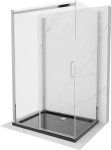 MEXEN/S - OMEGA sprchovací kút 3-stenný 110x90 cm, transparent, chróm + vanička vrátane sifónu 825-110-090-01-00-3s-4070