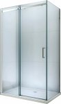 MEXEN/S - Omega sprchovací kút posuvný 100x70, sklo transparent, chrom + vanička 825-100-070-01-00-4010
