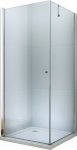 MEXEN/S - Pretoria otváracia sprchovací kút 100x80, sklo transparent, chrom + vanička 852-100-080-01-00-4010