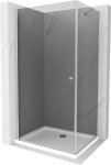 MEXEN/S - Pretória sprchovací kút 100x120 cm, grafit, chróm + sprchová vanička vrátane sifónu 852-100-120-01-40-4010