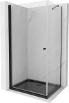 MEXEN/S - Pretória sprchovací kút 100x80 cm, transparent, čierna + sprchová vanička vrátane sifónu 852-100-080-70-00-4070B