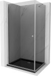 MEXEN/S - Pretória sprchovací kút 70x90 cm, grafit, chróm + sprchová vanička vrátane sifónu 852-070-090-01-40-4070