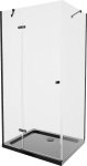 MEXEN/S - Roma sprchovací kút 80x120 cm, transparent, čierna + čierna vanička so sifónom 854-080-120-70-00-4070B