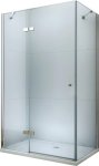 MEXEN/S - Roma sprchový kút 80x80 cm, kyvný, číre sklo, chróm + vanička 854-080-080-01-00-4010