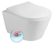 SAPHO - AVVA závesná WC misa, Rimless, 35,5x53 cm, biela 100314