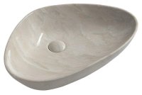 SAPHO - DALMA keramické umývadlo na dosku 58,5x39 cm, marfil MM227
