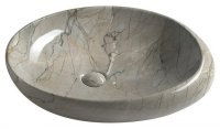 SAPHO - DALMA keramické umývadlo na dosku 68x44 cm, grigio MM313