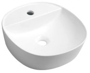 SAPHO - LUGANO keramické umývadlo Ø 40 cm, na dosku, biela AR491
