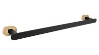 SLEZAK-RAV - Držiak uterákov 506 mm čierna matná/zlato Kúpeľňový doplnok YUKON, Farba: čierna matná/zlato YUA0701/50CMATZ