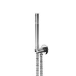 STEINBERG - Sprchová súprava, chróm (držiak ručnej sprchy s prívodom vody, ručná sprcha, kovová hadica) 100 1670