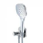 STEINBERG - Sprchová súprava, chróm (držiak ručnej sprchy s prívodom vody, ručná sprcha, kovová hadica) 390 1670