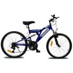Olpran MAGIC 24 modrá NS - Detský celoodpružený bicykel
