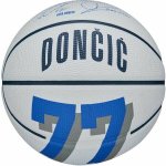 Wilson NBA PLAYER ICON MINI BSKT LUKA 3 Mini basketbalová lopta, biela, veľkosť 3
