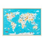 Obraz World Map Animal 50x70x3,5 Cm