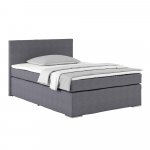Posteľ Boxspring Nero Pl: 140/200cm, Tmavosivá