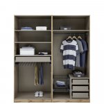 Skriňa Unit S Vybavením Luxus, Dub/biela, Š. 182 Cm