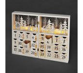   1V244 - LED Adventný kalendár LED/2xAAA drevo 