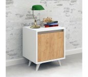 Asir Nočný stolík PIONA 52x45 cm biela/béžová 