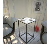Asir Odkladací stolík PURE 62x35 cm biela/čierna 