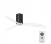 FARO Barcelona FARO 32041WP - Stropný látor MINI TUBE FAN Wi-Fi čierna + diaľkové ovládanie 