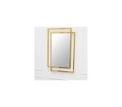 HowHomely Nástenné zrkadlo VIDO 110x80 cm zlatá 