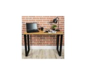 HowHomely Pracovný stôl BLAT 120x40 cm čierna/hnedá 