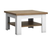 Konsimo Sp. z o.o. Sp. k. Konferenčný stolík LEMAS 53x70 cm hnedá/biela 