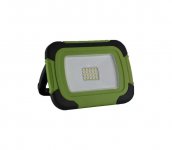  LED Nabíjací reflektor SAMSUNG CHIP LED/10W/3,7V IP44 6400K zelená 