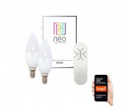  LED žiarovka Neo E14 5W teplá biela, stmievateľná, 2ks + ovládač 07002BD