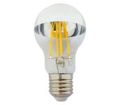  LED Žiarovka so zrkadlovým vrchlíkom DECOR MIRROR A60 E27/8W/230V 4200K strieborná 