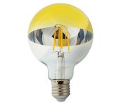  LED Žiarovka so zrkadlovým vrchlíkom DECOR MIRROR G95 E27/8W/230V 4200K zlatá 