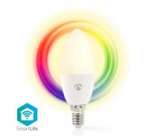 Nedis SMART LED žiarovka WIFILC11WTE14, E14, farebná biela
