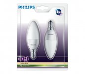 Philips SET 2x LED sviečka Philips E14/4W/230V