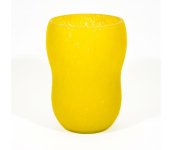  Sklenená váza 17 cm žltá 
