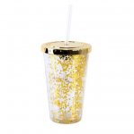 TORO Plastový pohár so slamkou TORO konfety 500ml