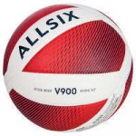 ALLSIX Volejbalová lopta V900 bielo-červená ČERVENÁ 5